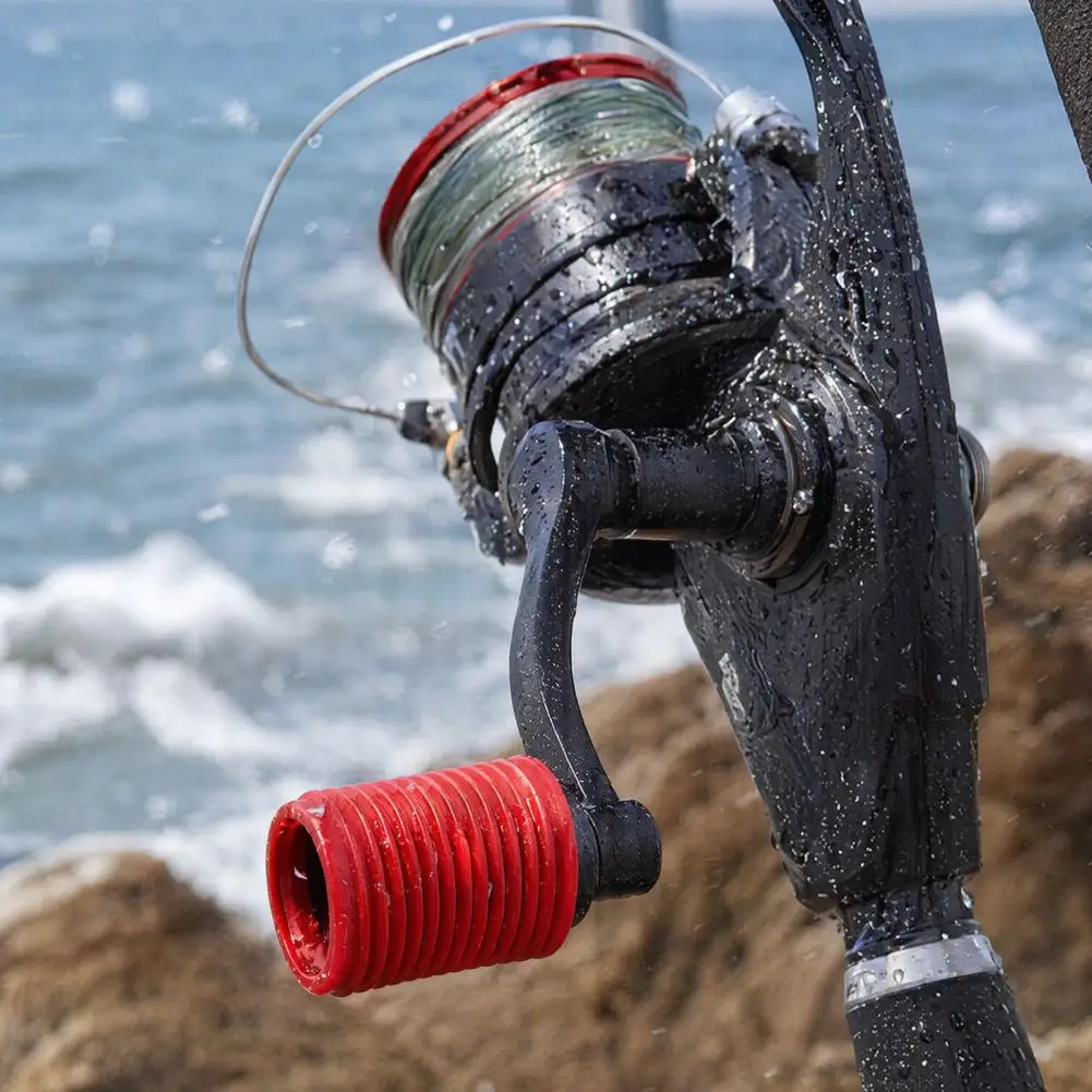 Fishing Reel Knob Cover Fishing Reel Handle Grip Cover Anti-slip Rubber Baitcaster Knob Sleeve Spinning Casting Reel Protective