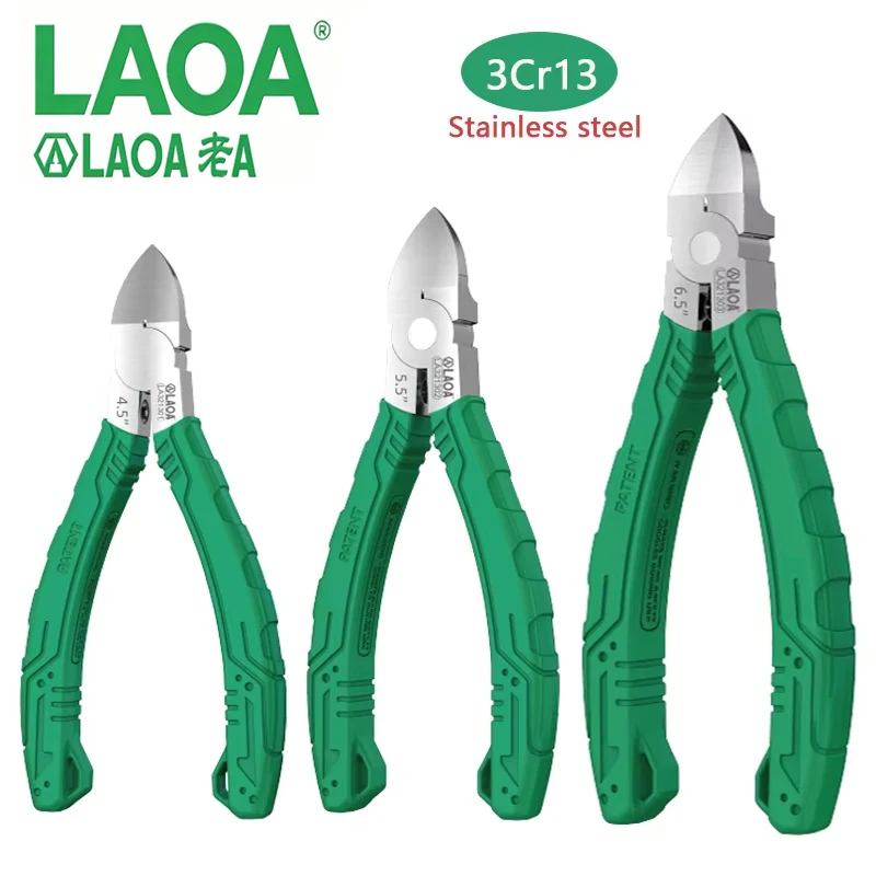 LAOA LA3213 Series 3Cr13 Stainless Steel Flush Cut Pliers 4.5