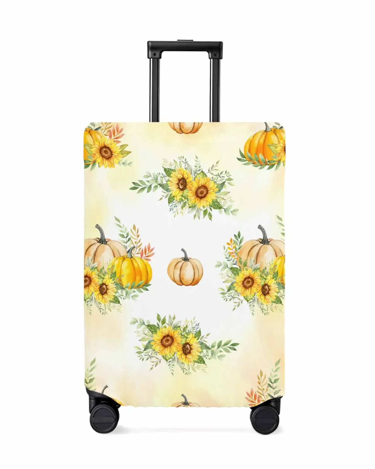 Autumn Thanksgiving Plant Sunflower Pumpkin Protective Cover For Travel Accessories Suitcase Elastic Dust Case Protect Sleeve