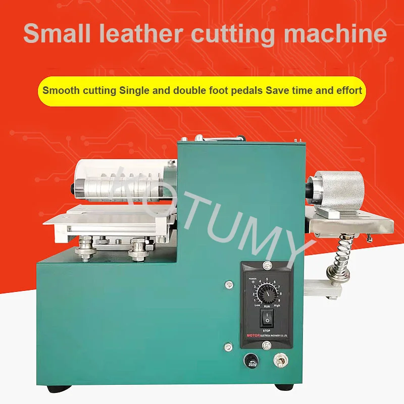 Professional Fully Automatic Leather Cutting Machine Width Adjustable Non Woven Fabric/Leather DIY Hand Slitting Tool 220V