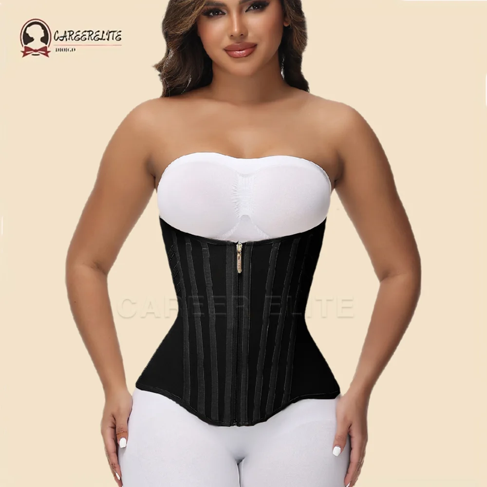 

Women Waist Trainer Tummy Control Slimming Belt BBL Body Shaper Breathable Girdle with Hooks Steel Bone Corset Modeling Strap