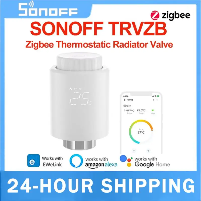 SONOFF TRVZB Zigbee Thermostatic Radiator Valve Smart Home Heating Froest Protection Remote Group Control Via EWeLink Alexa