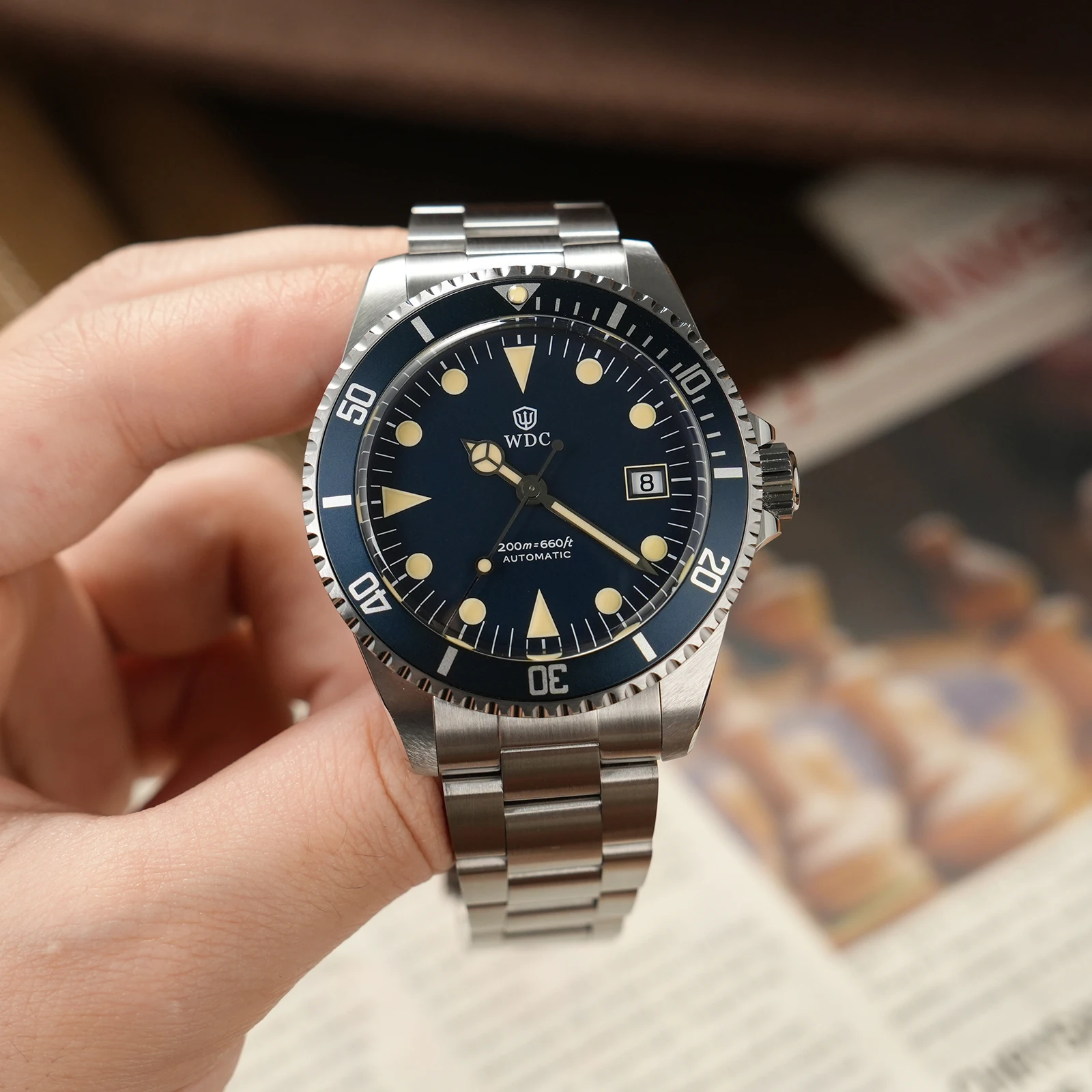 Watchdives WD5513P Men Dive Watch Sapphire Crystal PT5000 Movement Automatic Mechanical Luminous Waterproof 200M Wristwatch - view 4