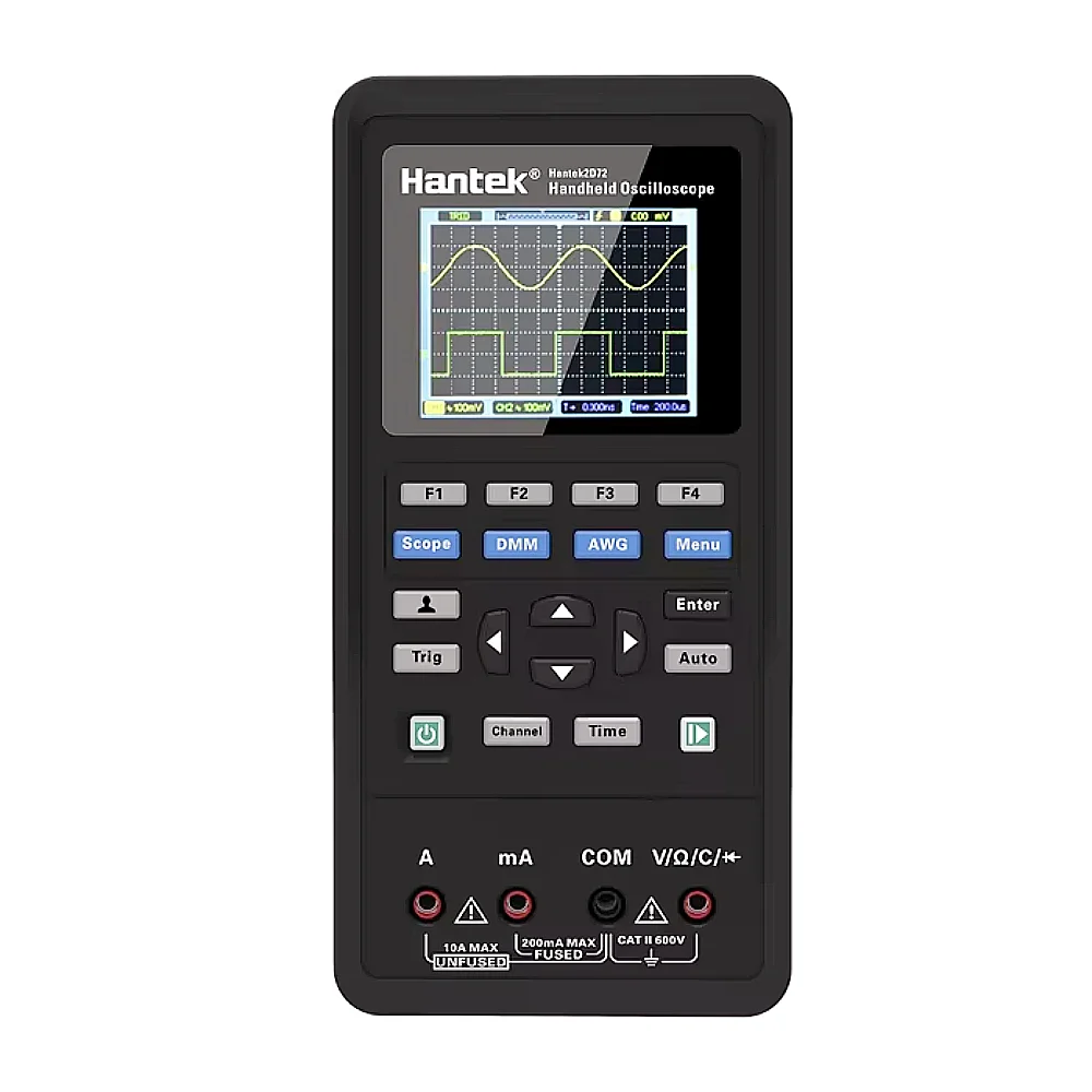 Hantek osiloskop Digital 3 dalam 1, Generator bentuk gelombang + Multimeter USB portabel 2 saluran 40mhz 70mhz Osciloscopio multifungsi