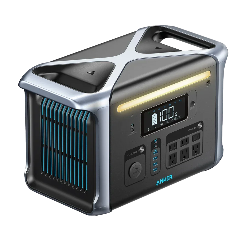 portable power station Anker SOLIX F1200 Solar Generator (Solar Generator 757 with 1x 100W Solar Panel) for outdoor camping