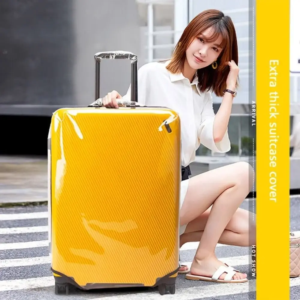 PVC Transparent Suitcase Cover No Disassembly Required Wear-resistant Dustproof Luggage Cover Waterproof Travel Accessories