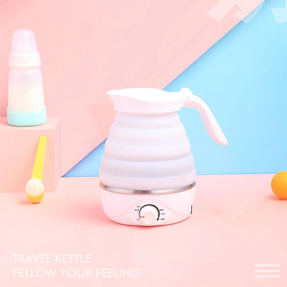 

700ml 850W Electric Kettle Silicone Folding 100 240V Stainless Steel Constant Temperature Boiling Water Outdoor Camping