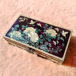 Mother of Pearl Jewelry Box Handmade Wooden Box Hinged lids,Wife, Best friend, Sister Gift Ideas Keepsake Friendship Memory Box