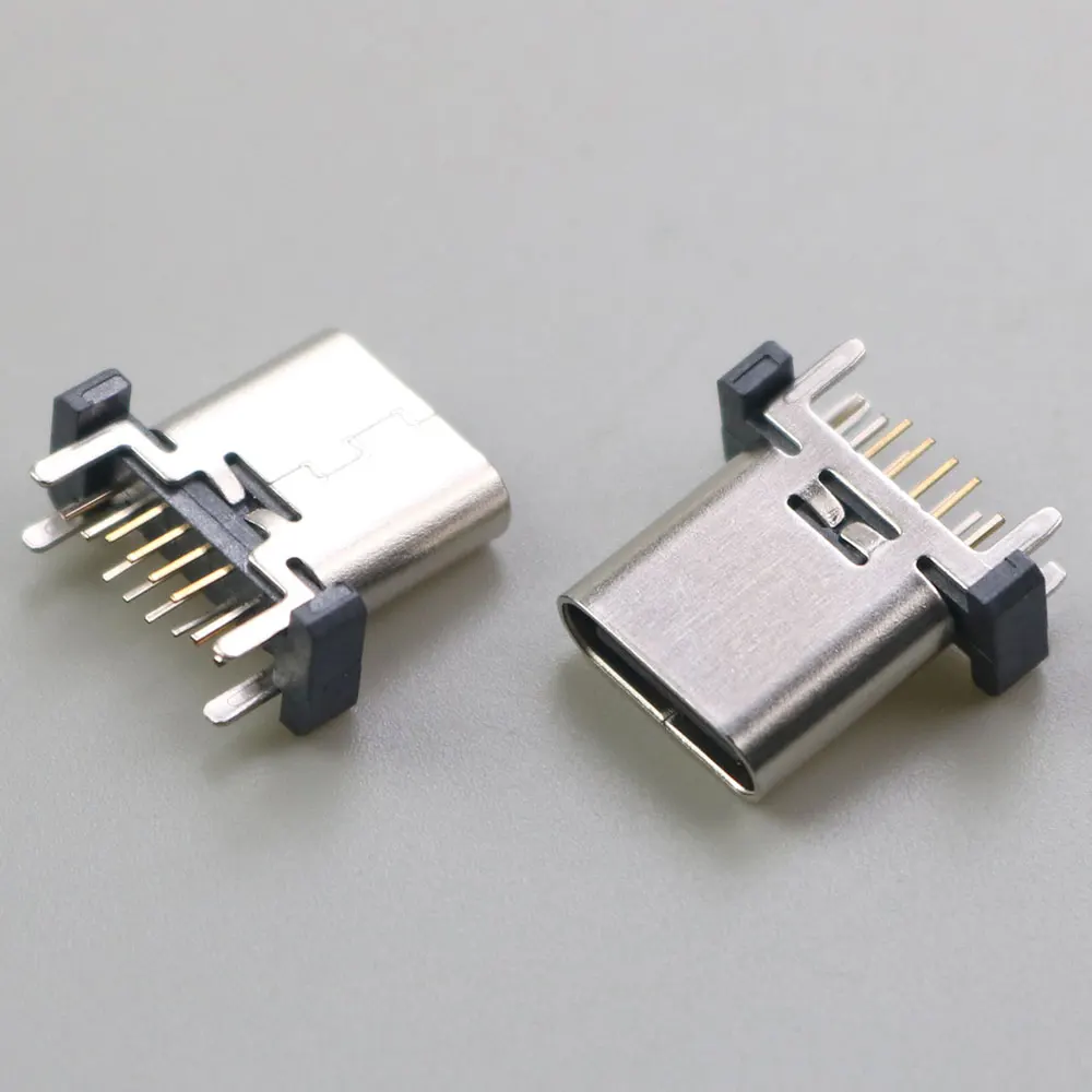 1PC USB C TYPE-C Female Socket 12/16Pin Charging Port Connector Hight With 9.3 10 10.5 12.4 13.1 13.7 15 17.5mm16pin SMT DIP