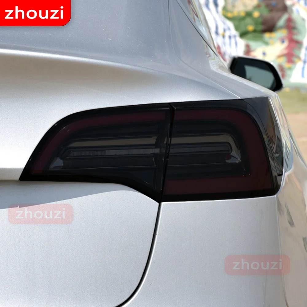 2 Pcs For Tesla Model 3 X Y S Car Headlight Tint Smoke Black Protective Film Protection Transparent TPU Sticker Accessories