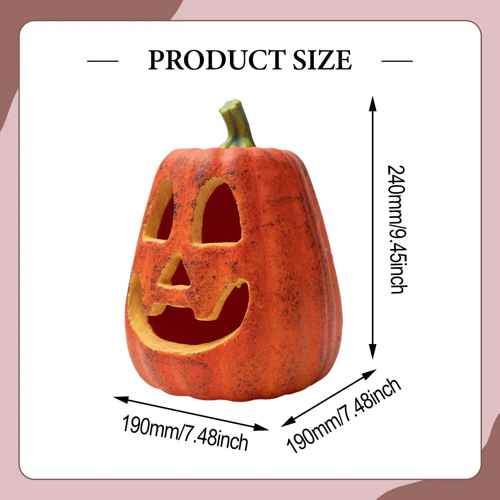 Halloween Pumpkin Light Decorative Figurine Halloween Gift Table Centerpiece LED Pumpkin Lantern for Farmhouse Indoor Outdoor