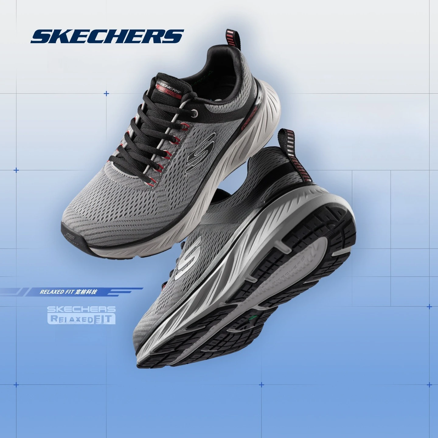 Skechers, zapatillas para correr al aire libre para hombre, zapatillas antideslizantes ligeras para otoño y primavera, zapatos deportivos informales para hombre, zapatillas para hombre