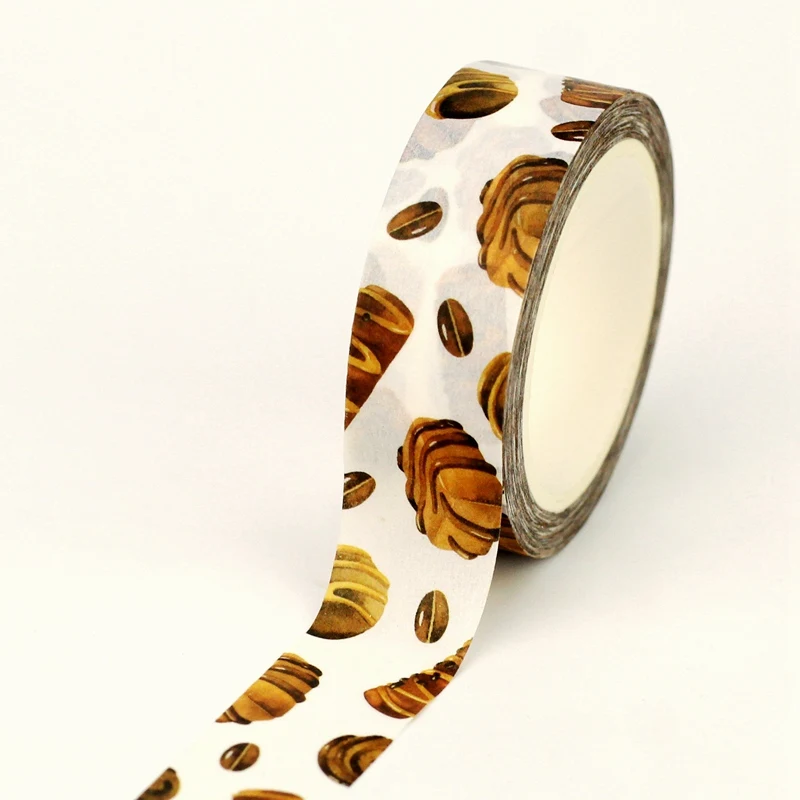 

NEW 1PC 10M Deco Cute Coffee Sweets Bread Washi Tape for DIY Craft Scrapbooking Journaling Adhesive Masking Tape Stationery