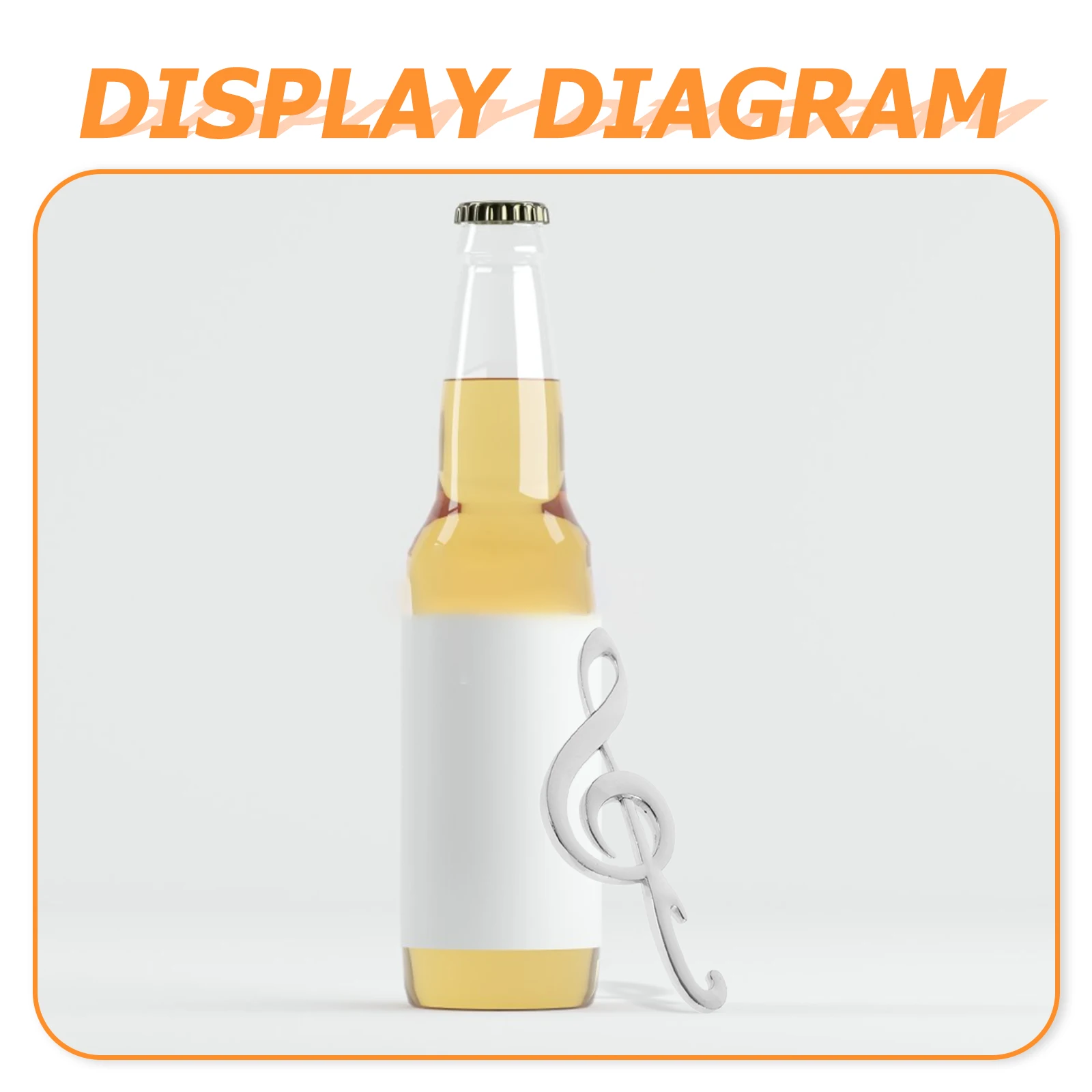 

Silver Zinc Alloy Musical Note Bottle Opener Creative Design for Kitchen Bar Beach Patio Dining Hiking Wine Beer Opener