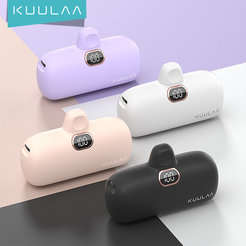  KUULAA Power Bank 5000mAh Portable Charger 20W, for iPhone 16 Plus/15 Pro Max, Samsung S23 Series, Huawei, iPad Pro/Air, AirPods 