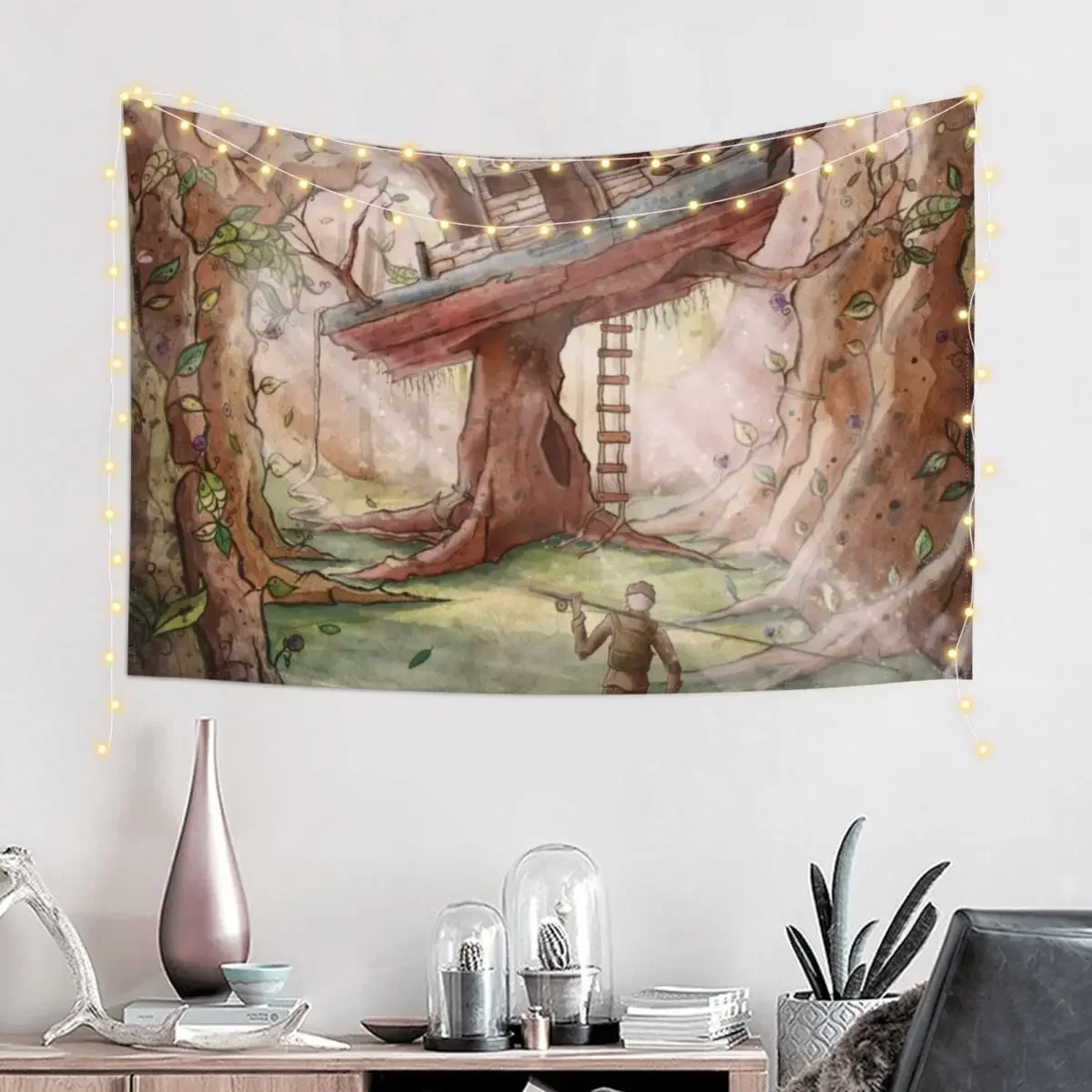 Fisherman of the Forest Tapestry Anime Decor Decorative Paintings Decoration For Bedroom Tapestry