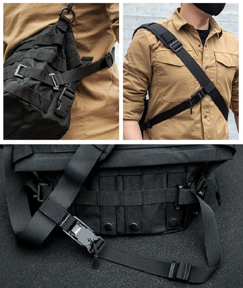 Tactical Quick Dismantling Stable Belt, Cycling Universal Expandable, One Shoulder, Three Point Auxiliary Crossbody Strap