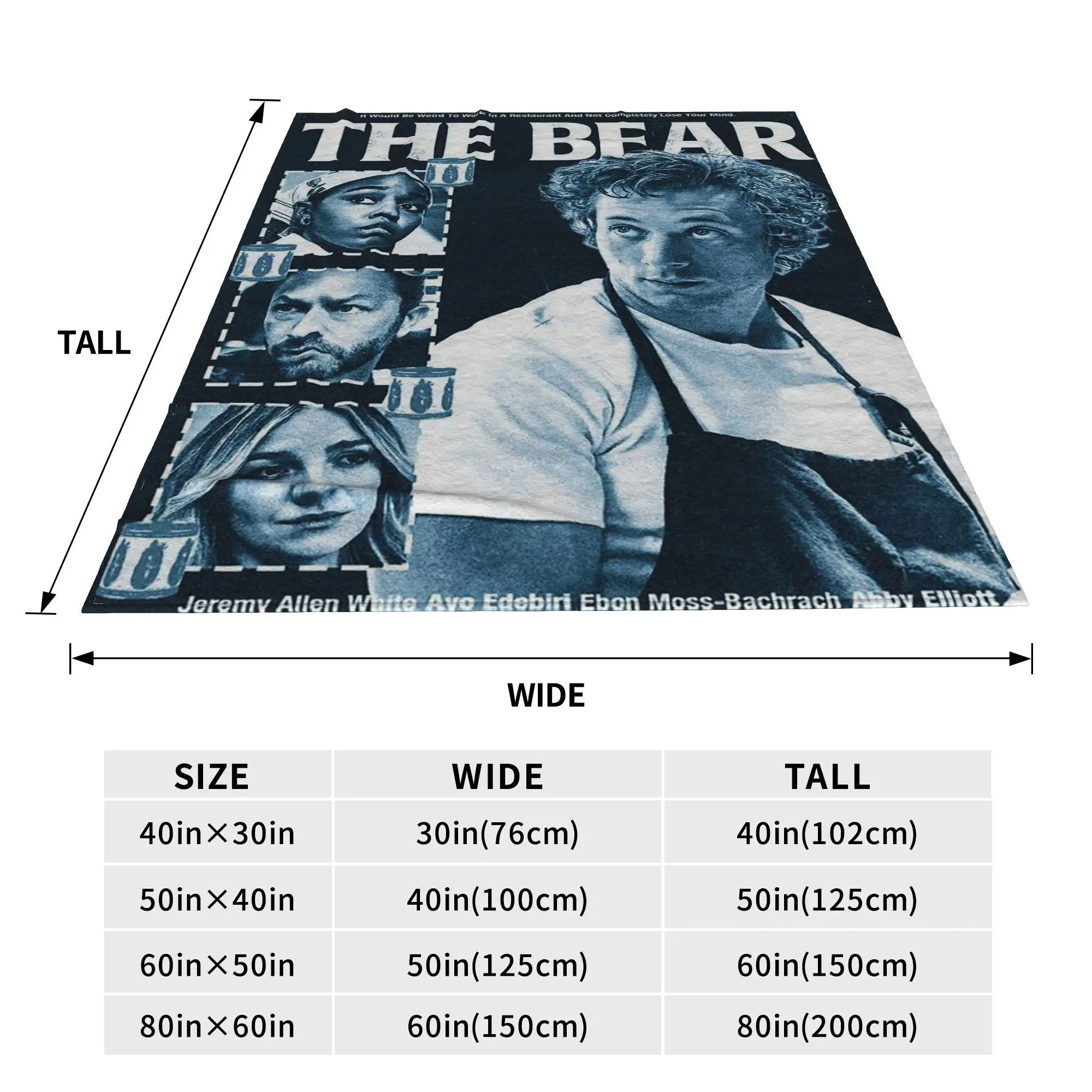 Jeremy Allen White Bootleg The Bear Tv Show Blanket Breathable Flannel Throw Blanket for Bedding Outdoor Throws Bedspread Quilt