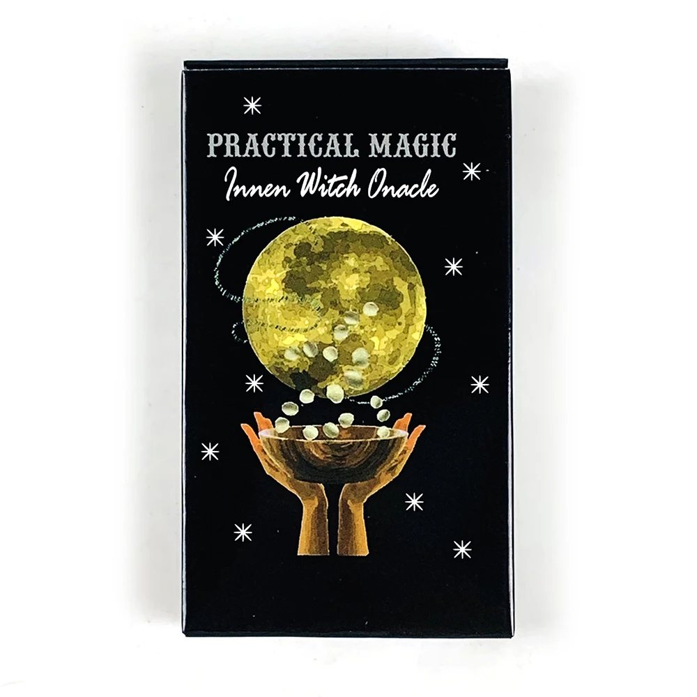 Cartes Oracle de sorcière magique pratique, 46 cartes, jeu complet, cartes de divination pour la sorcellerie, lecture spirituelle, Oracle