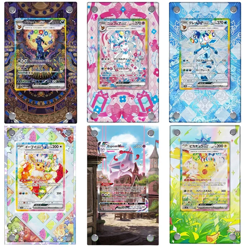 Image of Pokemon Acrylic Squirtle Charizard Eevee Vaporeon Glaceon Leafeon Jolteon Self-Made Cartoon Anime Peripheral Card Display Stand
