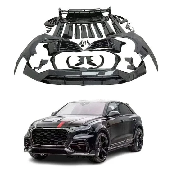 KQX M Style Dry Carbon Fiber Bodykit for Q8 RSQ8 New Condition Front & Rear Bumper Fenders Exhaust Roof Wing Hood