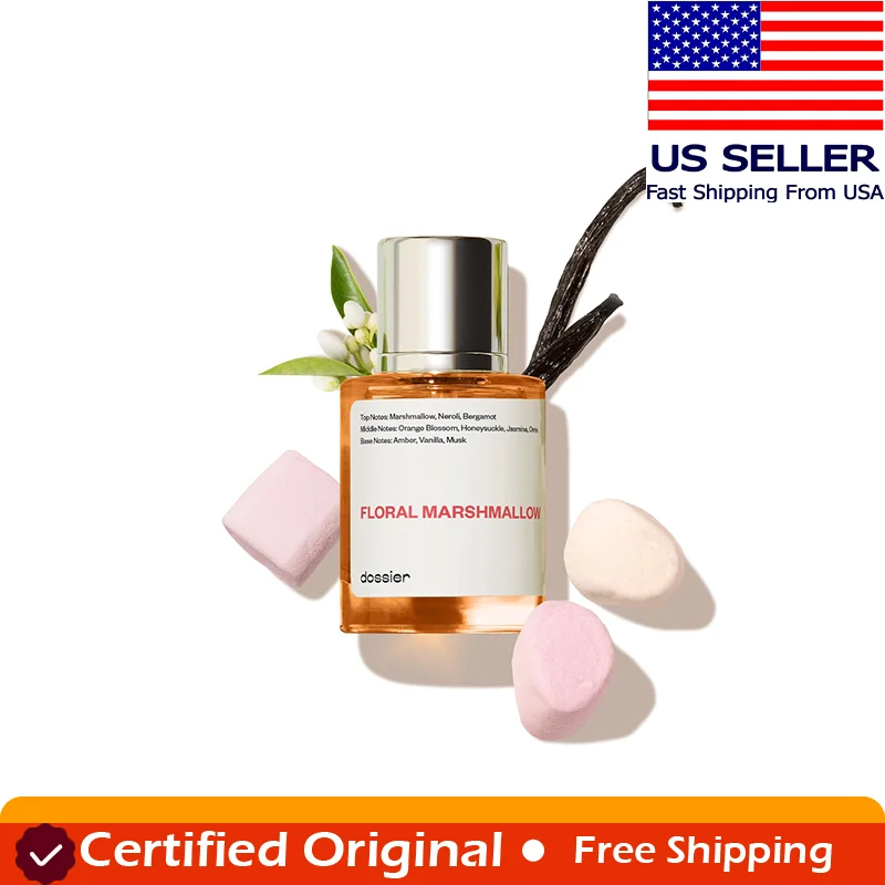 

Парфюмерная вода Dossier Eau De Parfum Floral Marshmallow, вдохновленная духами By Kilian's Love, Don't Be Shy, роскошный аромат, спрей 100 мл (3,4 унции)