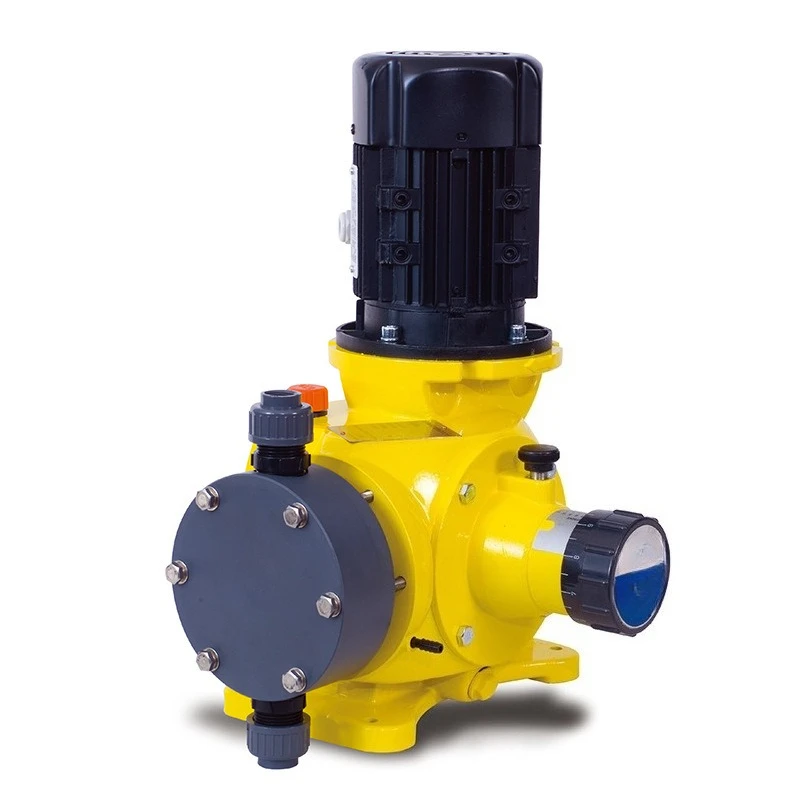 

Mechanical diaphragm metering pump head and flow end material PVC