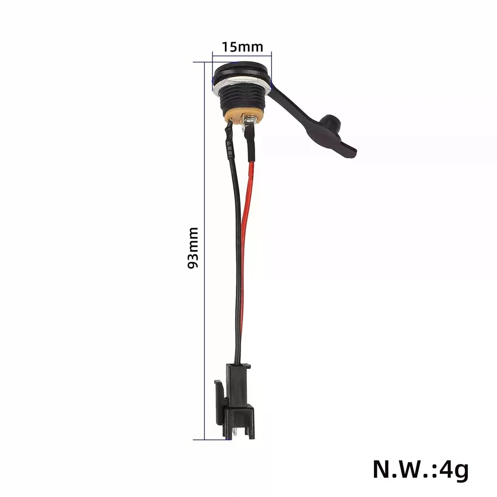 For Electric Scooter Charging Black E-scooter Socket Sealed Interface Moisture Protection Secure Electrical Contact
