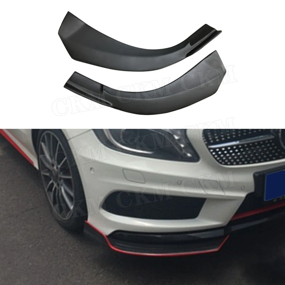 

Carbon Fiber for Benz A Class W176 A180 A200 A250 AMG A45 2013-2019 Front Bumper Splitters Spoiler Side Canards Aprons Flaps