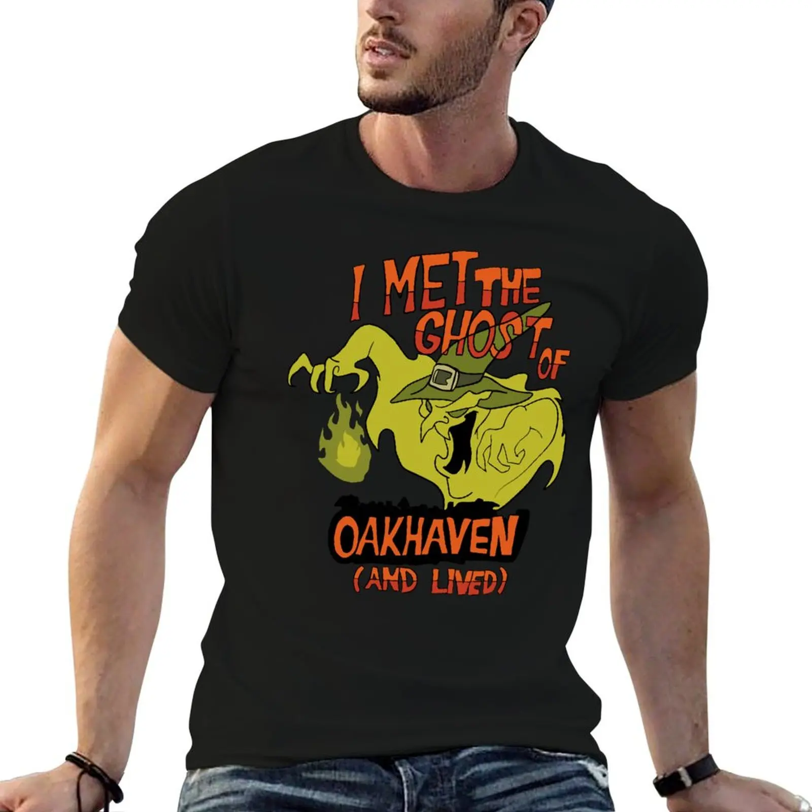 

I Met the Ghost of Oakhaven and Lived T-Shirt anime clothes tops oversized t shirt men