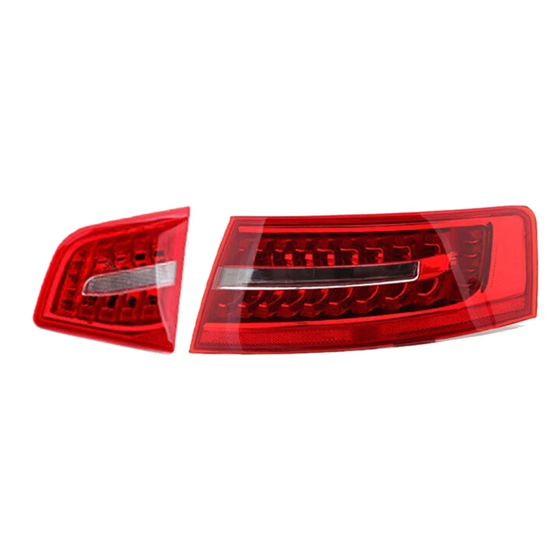 2Piece Right LED Tail Light Parts Accessories For  A6 C6 Sedan 2009 2010-2011 Rear Brake Stop Lamp (Inner+Outer)