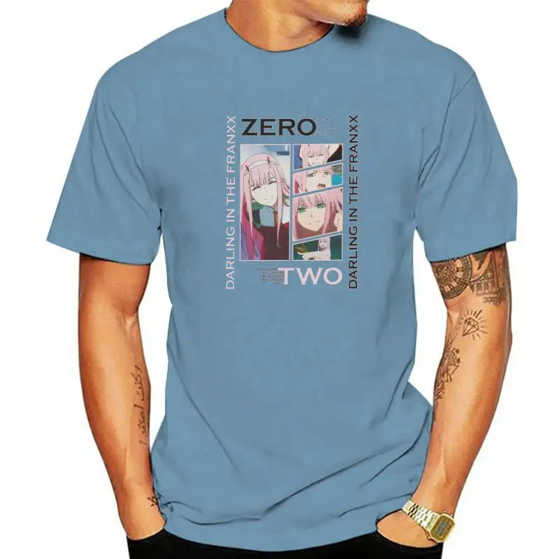 Zero Two 002 Darling in the Franxx for Men Women Cotton T-shirt Sexy Anime Girl Waifu Aesthetic Manga Harajuku Ullzang Tee Shirt