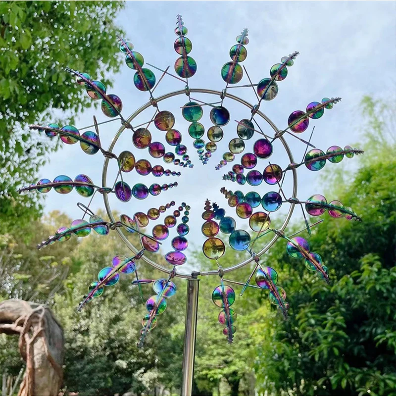 Wind Spinners Outdoor for Yard and Garden, Metal Wind Spinner & Sculptures, Garden Spinner Windmills for Yard Decor Gifts for Fa