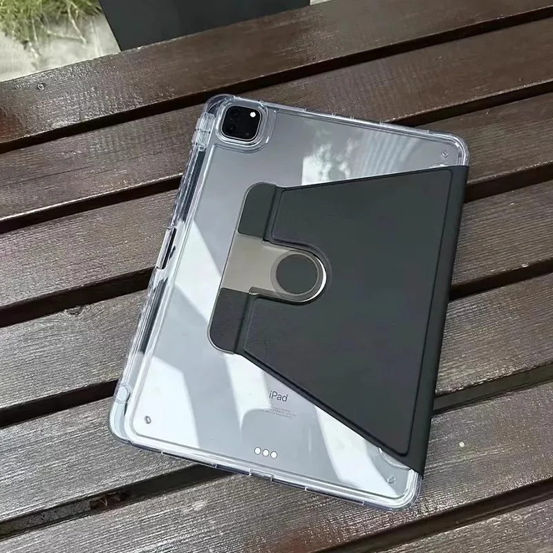 

Clear Acrylic Case For Samsung Galaxy Tab S8 Plus S7 FE S9Plus S9 FE Plus 12.4 A9Plus S9 FE S8 S7 Rotation Cover With Pen Slot