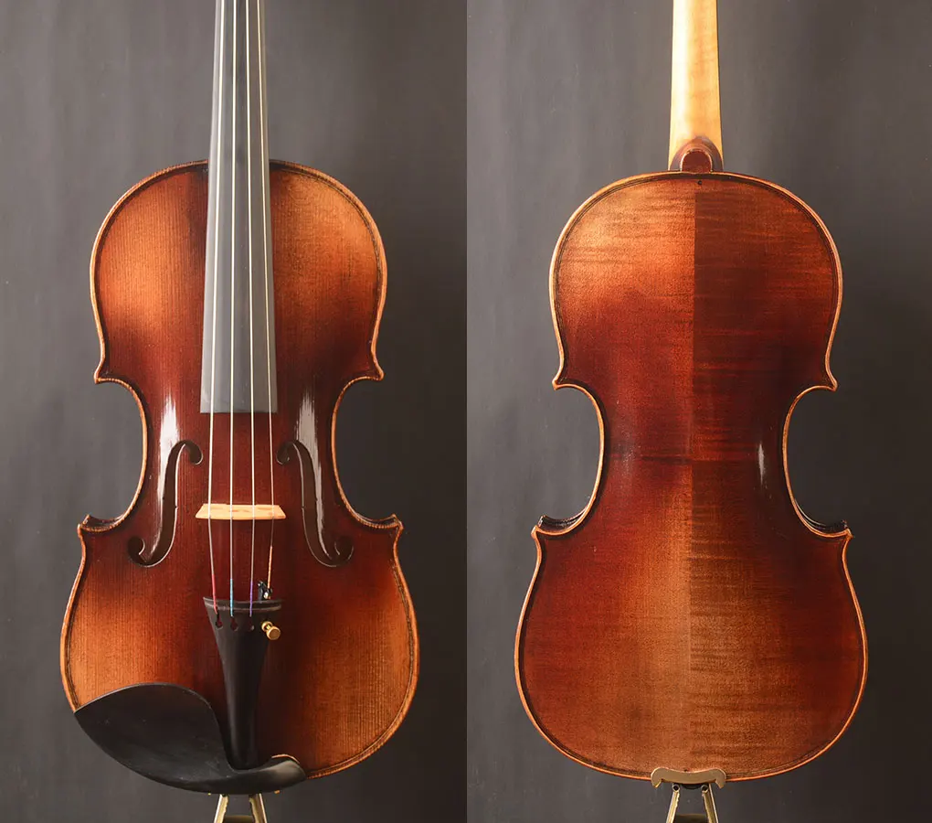 Standard Model!Strad model copy, oil antique varnish, full size violin for adult, free case, bow and should rest