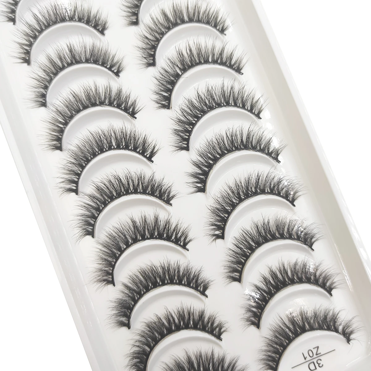 10 Paar 3d Natuurlijke Nertswimpers Korte Valse Wimpers Rommelige Zachte Wimpers Make-Up Faux Cils Maquiagem Cilios H13