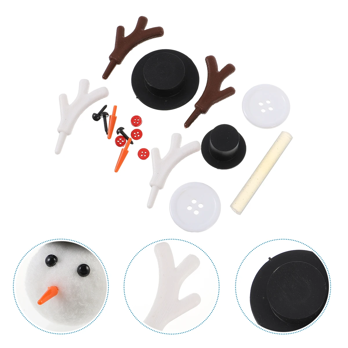 

46 Pcs Snowman DIY Material Package Crafts Christmas Kit naments Decoration Kids Winter Fun Family Reusable Plastic Jewelry