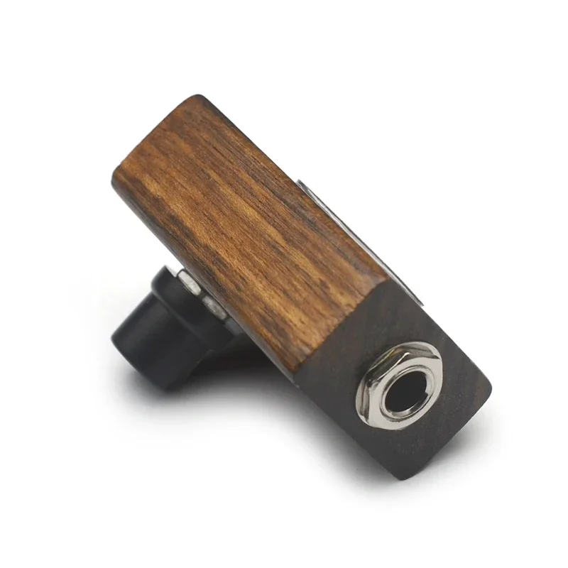 SAPHUE S2/3 Clip Pickup for Acoustic/Classic Guitar Wood Case with Volume Knob and 6.35 Jack  for Ukelele/Kalimba/Mandolin