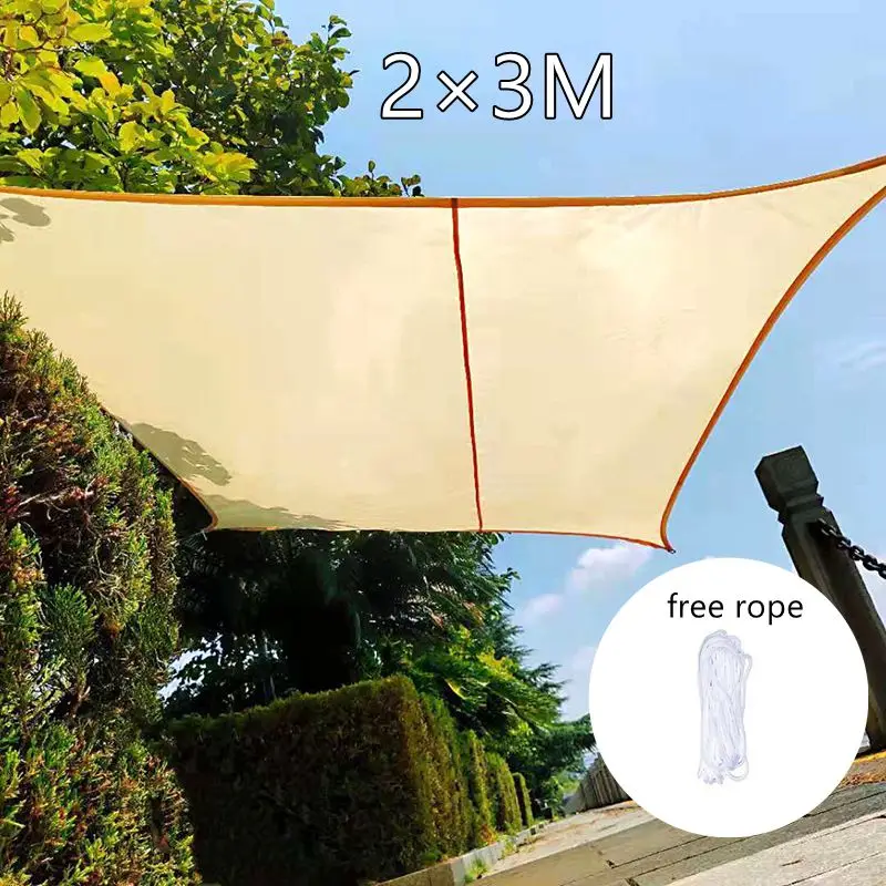 

2×3M Waterproof Sunshade Sail Outdoor Awnings Garden Shade Cloth Rectangle Pool Sun Shelter Terrace Car Canvas Awning