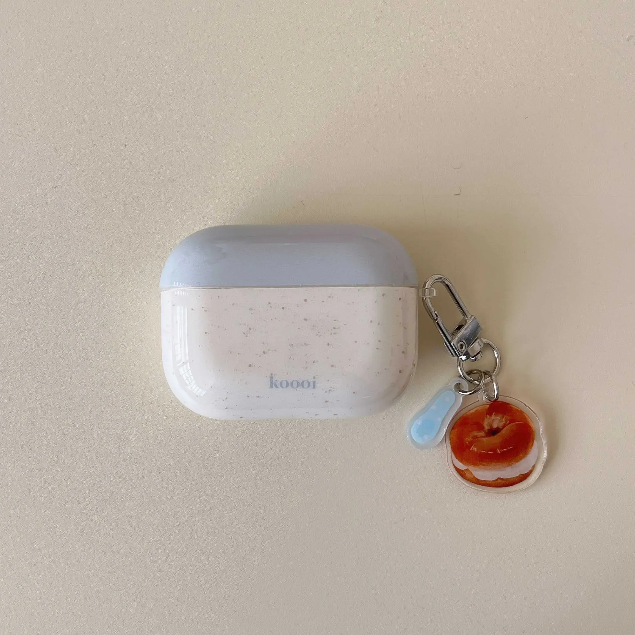 3D bagel Chain Pendant Headset Case For Airpods 1 2 3 Cover Shockproof For Airpod Pro 4 Pro2nd Fundas Protect Coque