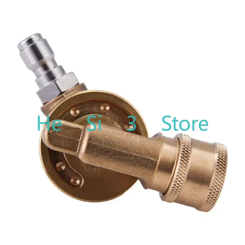 3pcs Multi-angle 1/4 quick plug adapter 3 gears 5 gears 7 gears pure copper nozzle high pressure water gun multi-angle adapter