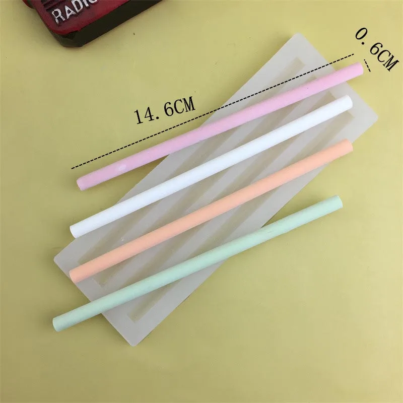 DIY Sealing Wax Stick Silicone Mold Half Round Long Strip Lacquer Wax Stick Handmade Creative Silicone Mold Candle Making