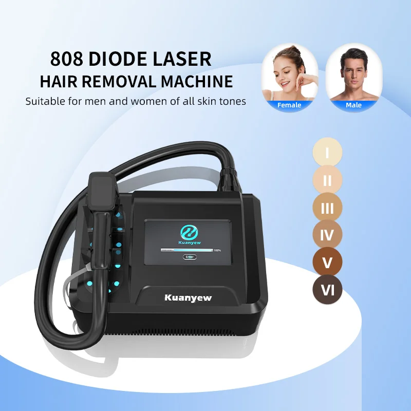 Diode Depiladora Laser Painless Permanent Cooling System Whole Body Hair Removal 808nm Wavelength Ice Platinum Handle Epilator