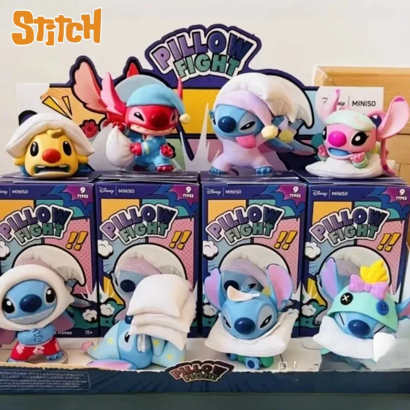 New Cartoon Disney Stitch Needle Pillow Battle Series Blind Box Action Figure Decor Ornament Cute Needle Doll Toy Birthday Gifts