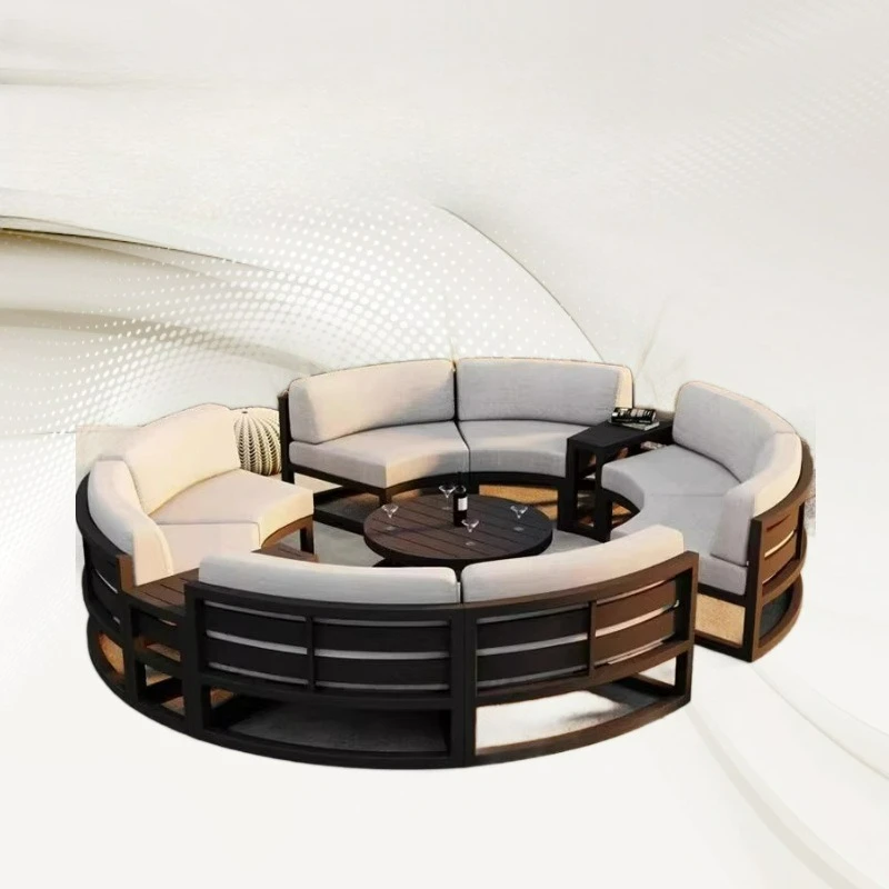 Customizable Outdoor Leisure Courtyard Villa Garden Outdoor Combination Waterproof Sunscreen Rattan Sofa