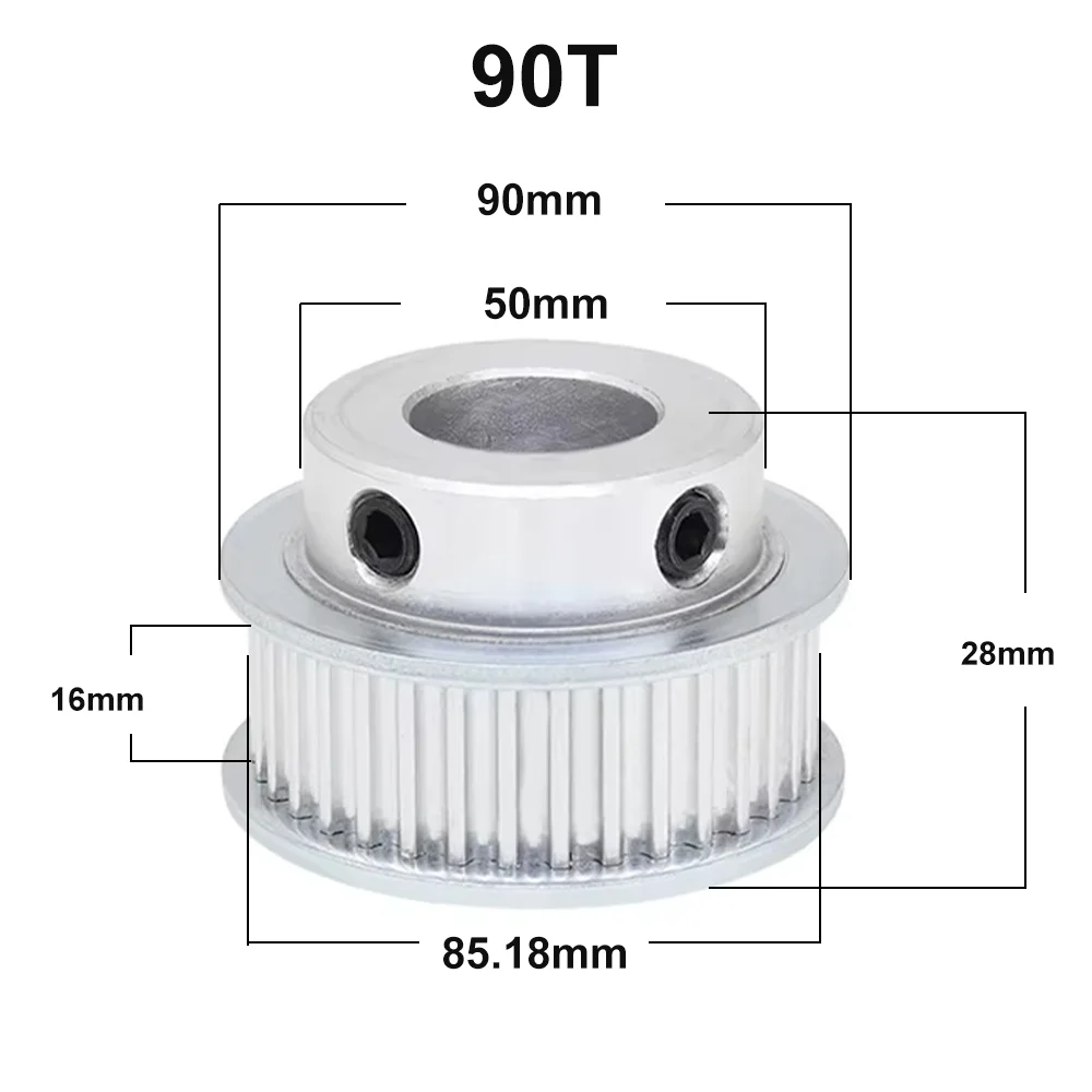 HTD3M Pulley 80T 90T 100T 120T 150T BF Type 3M 80teeth 90teeth 100teeth 120teeth 150teeth Synchronous Wheel HTD 3M Timing Pulley