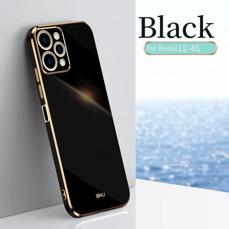 For Xiaomi Redmi 12 4G Case Soft TPU Cover Anti-fingerprint Camera Protection Case For Xiaomi Redmi 12 4G
