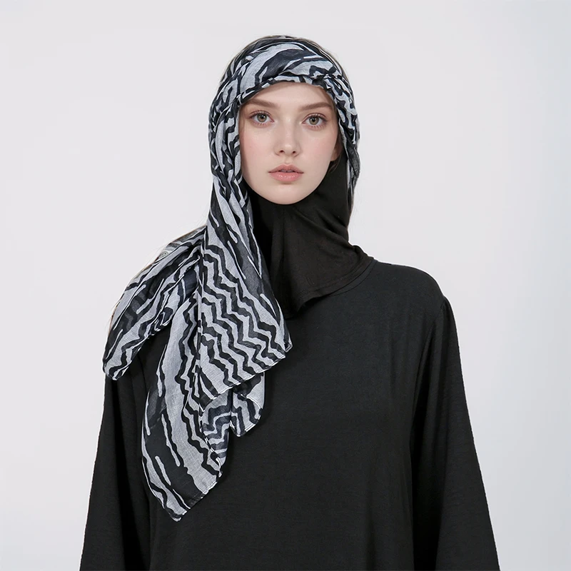 

Luxury Brand Scarf Stripe Cotton Shawl Lady Wrap Large Pashmina Hijab Headband Scarves Islamic Turban Bufanda Foulard Stoles