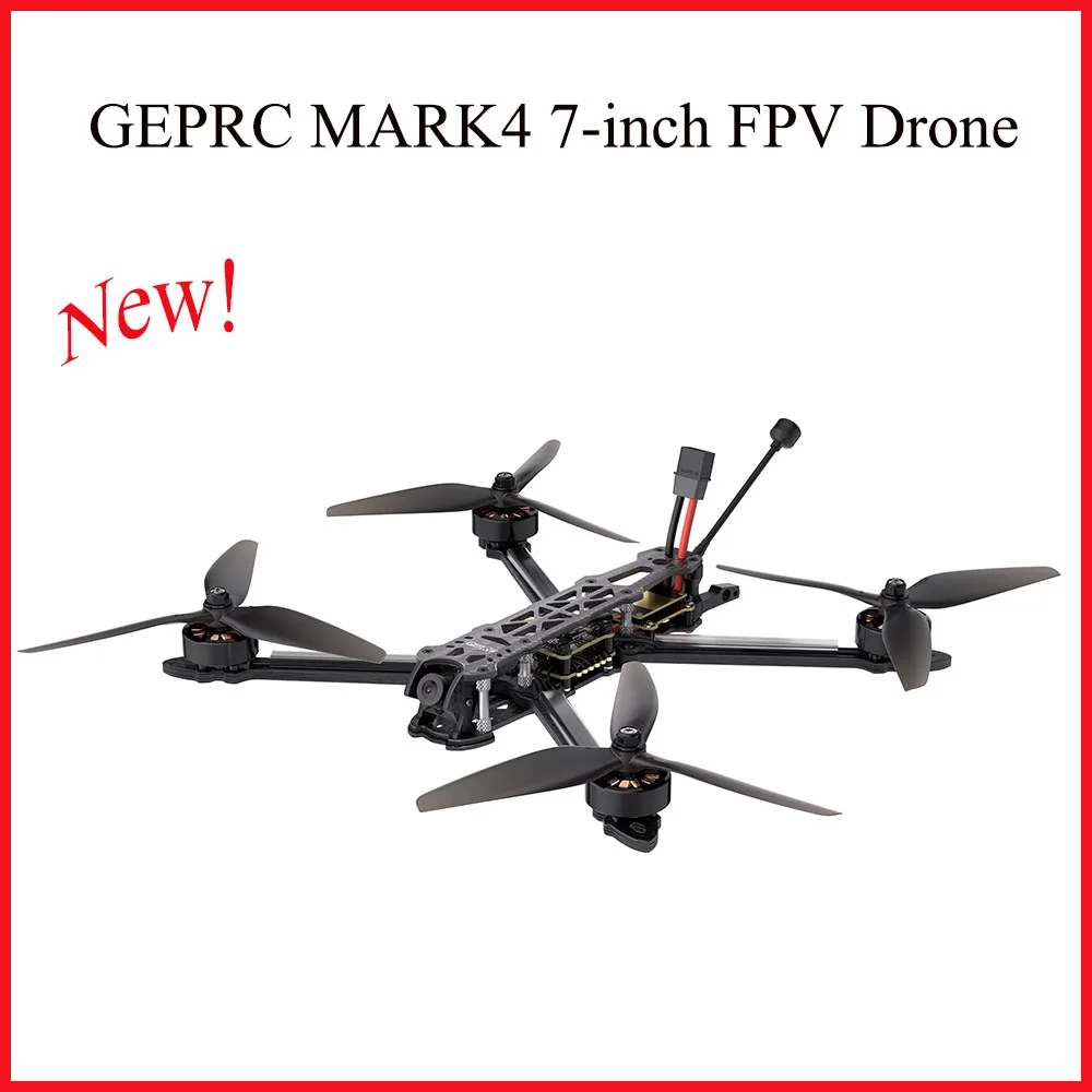 

GEPRC MARK4 7-дюймовый аналоговый высокопроизводительный FPV-дрон дальнего действия с удлиненным фюзеляжем 7,5 дюймов/SPAN G50A BLHeli_32 4IN1