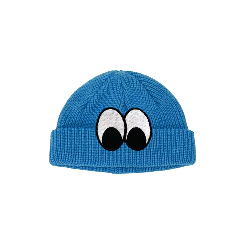 Children\'s Hat 2024 Autumn/Winter New Cartoon Fashion Sunscreen Boys and Girls Baseball Hat Elastic Casual Eye Baby Knitted Hat